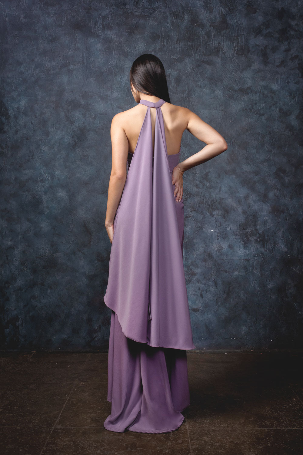 Lavender Flowy Gown - Soft Tone Ruffled Maxi Dress