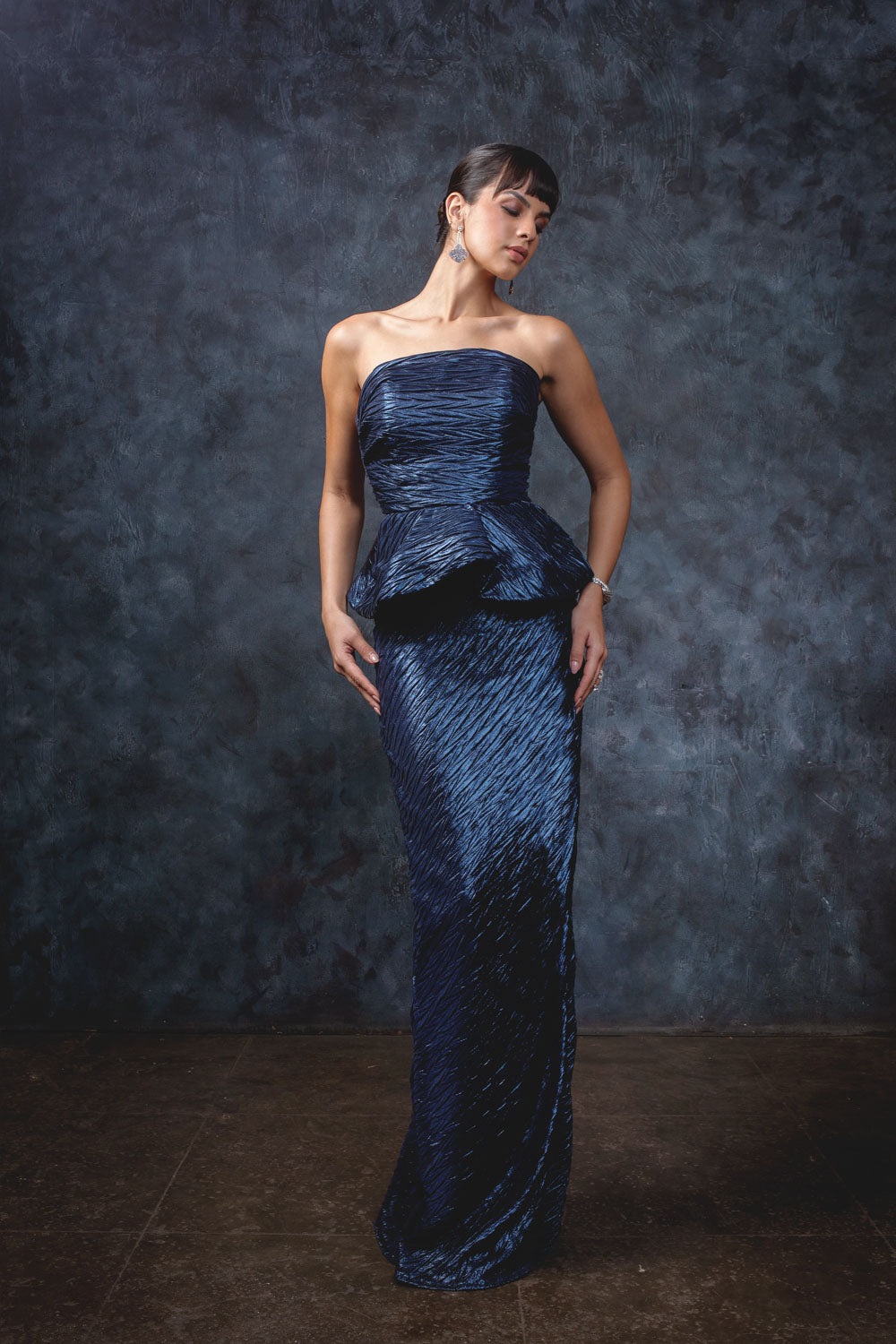 Azure Blue Corset Set - Ruffled Skirt & Top