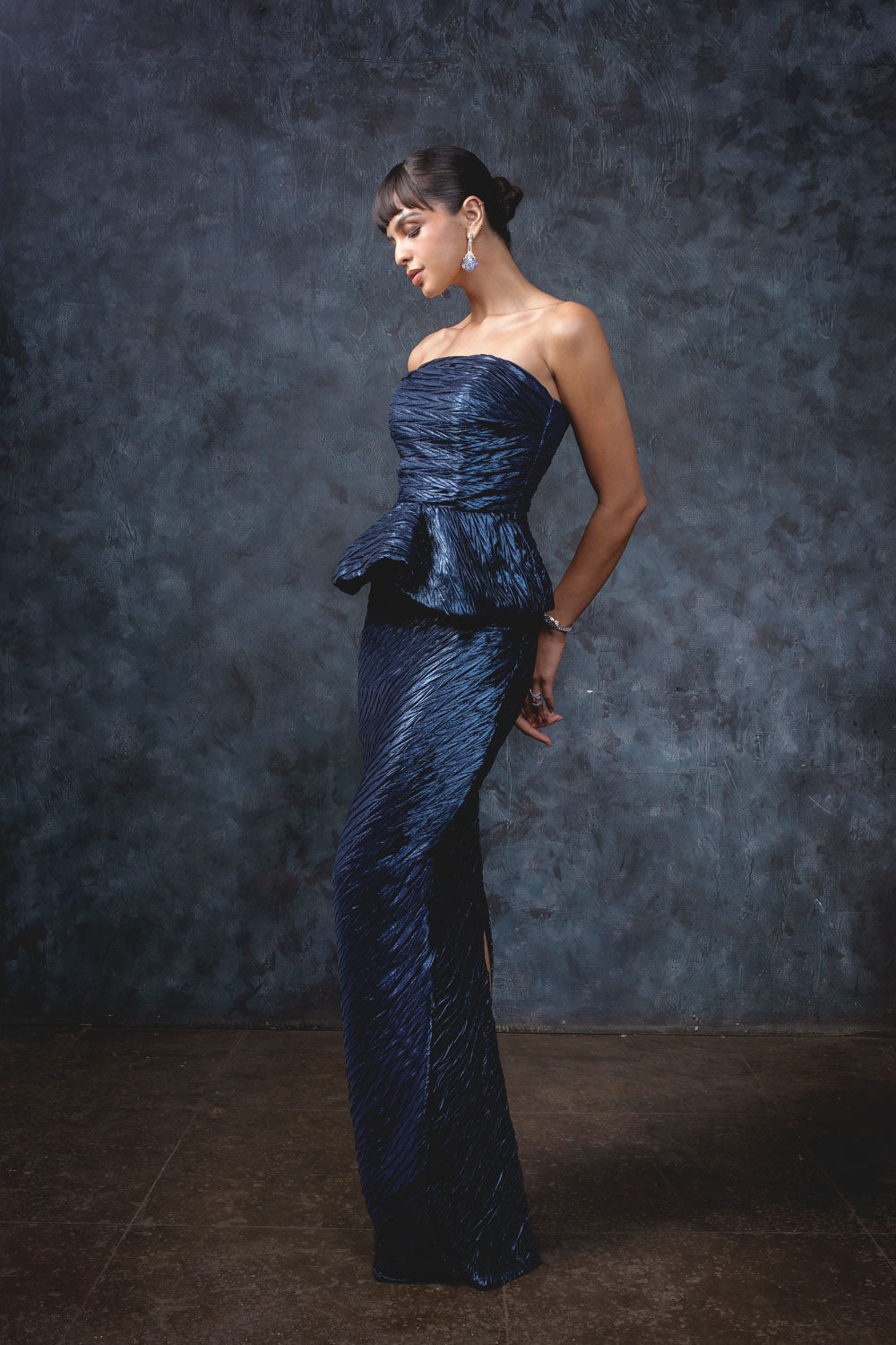 Azure Blue Corset Set - Ruffled Skirt & Top