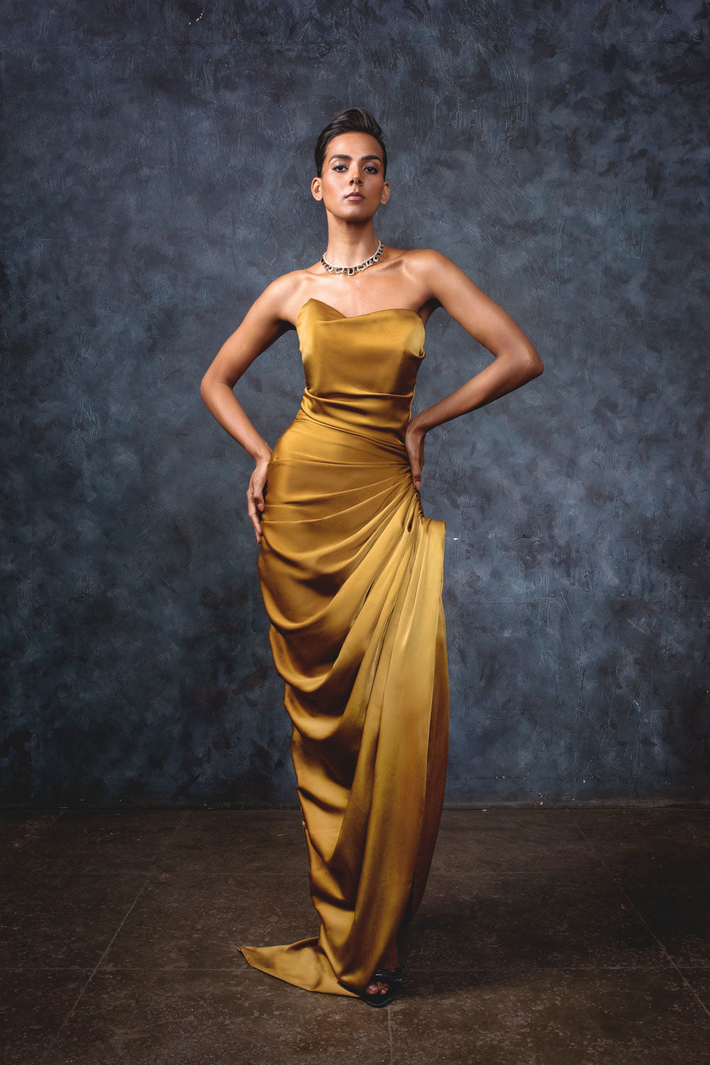 Mustard Yellow Marigold Gown - Ball Gown Silhouette
