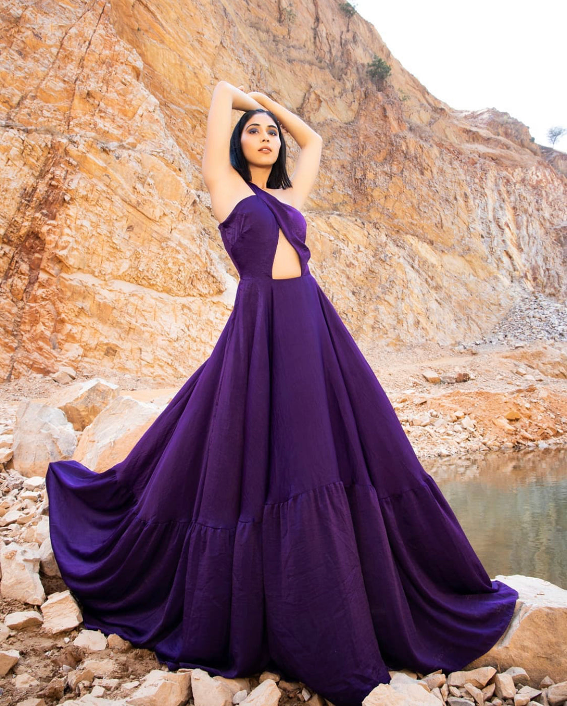 cut out evening dress Francesca' Backless Cutout Evening Gown-Black Moda Glam Boutique