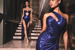 Load image into Gallery viewer, Electric Blue Cut-Out Dress
