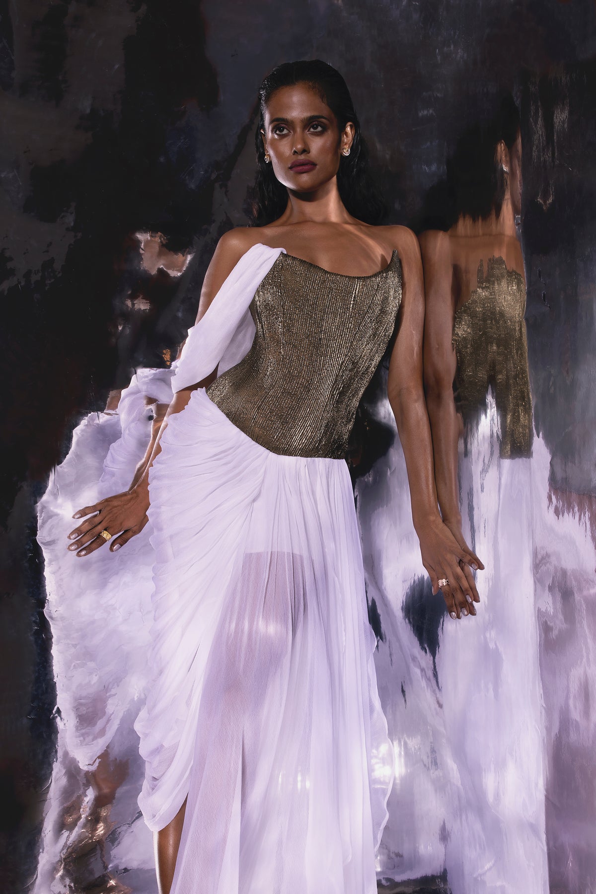 Gold Egyptian Gown - Metallic Corset Dress