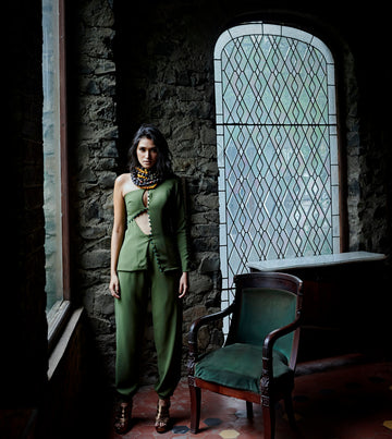 Olive Co-Ord Set - Matching Evening Ensemble