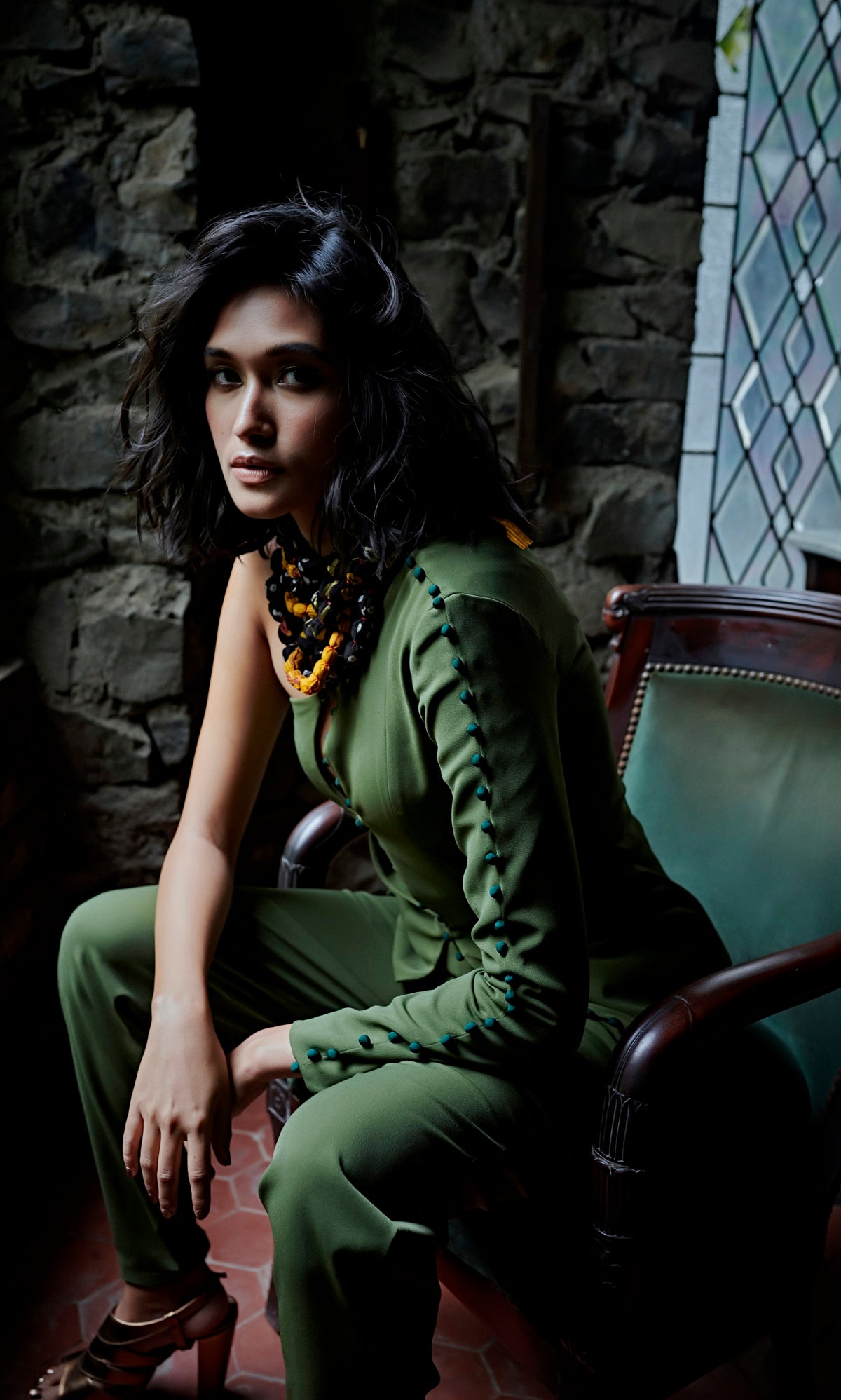 Olive Co-Ord Set - Matching Evening Ensemble