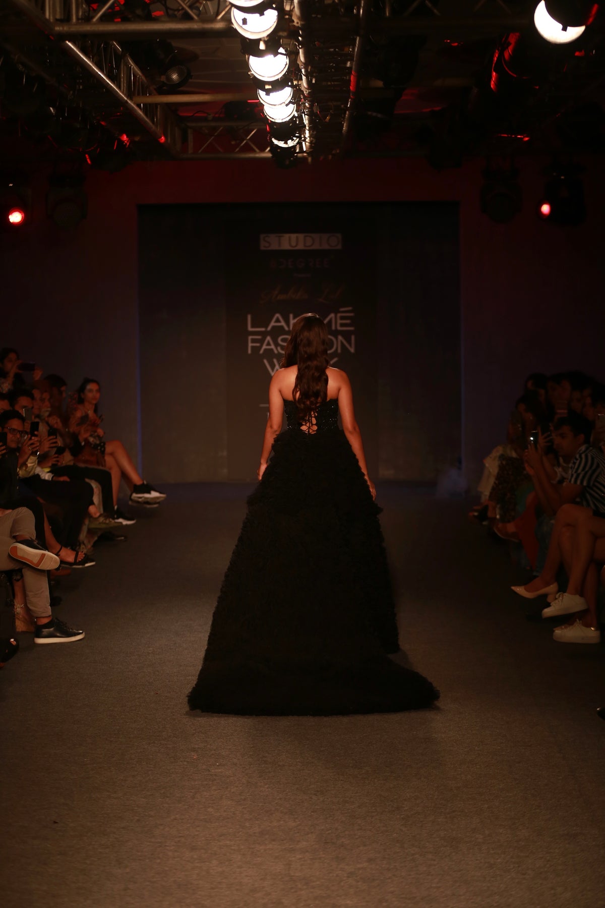 Black Tube Gown - Ruffled Evening Wear