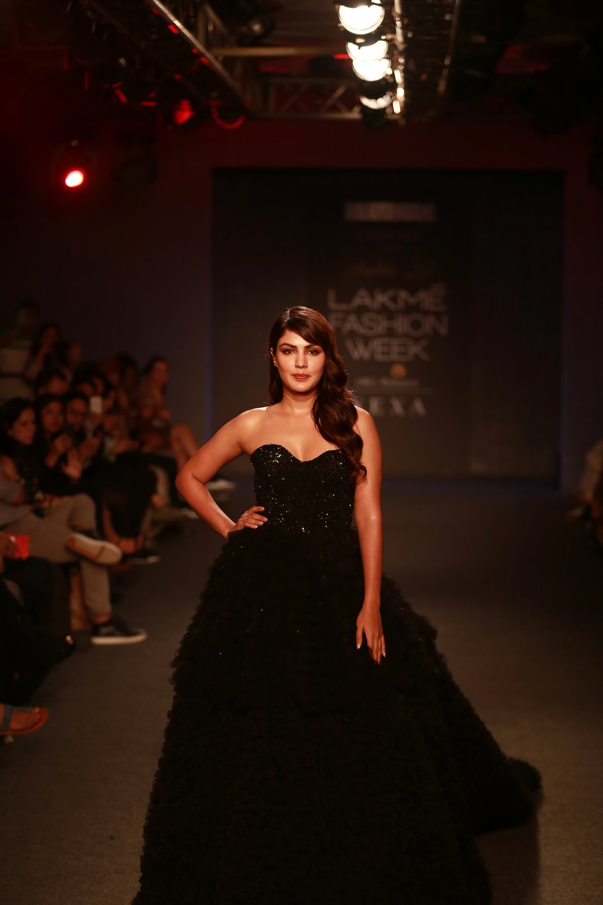 Black Tube Gown - Ruffled Evening Wear