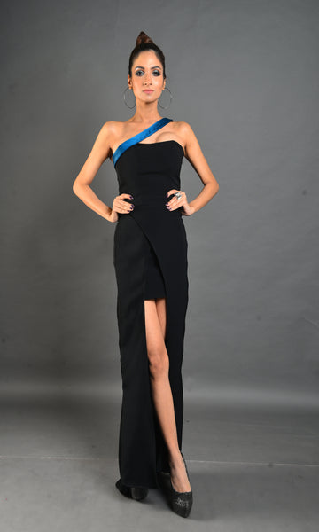 Tube High Low Black Gown