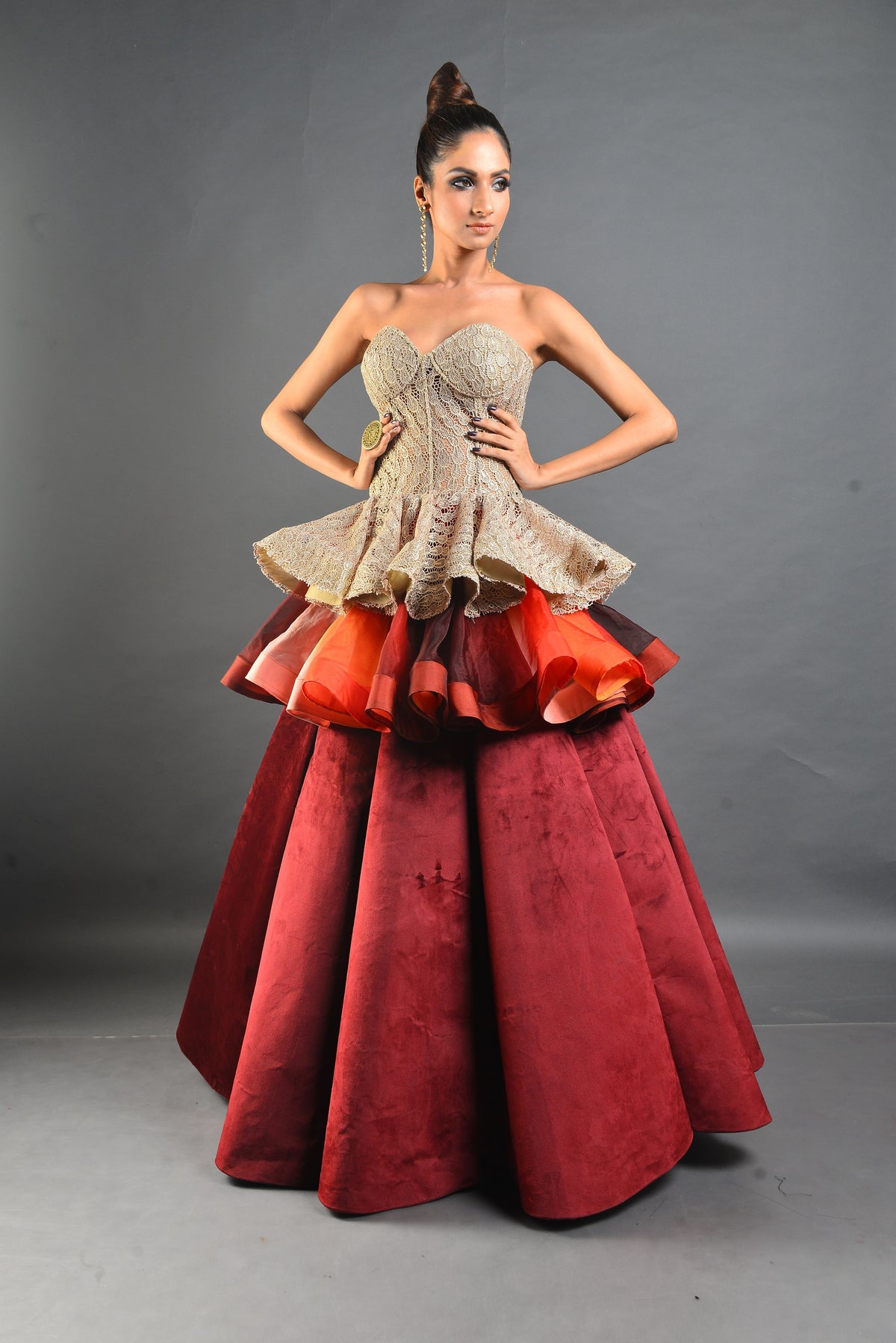 Silver Volcano Gown - Inspired Evening Dress