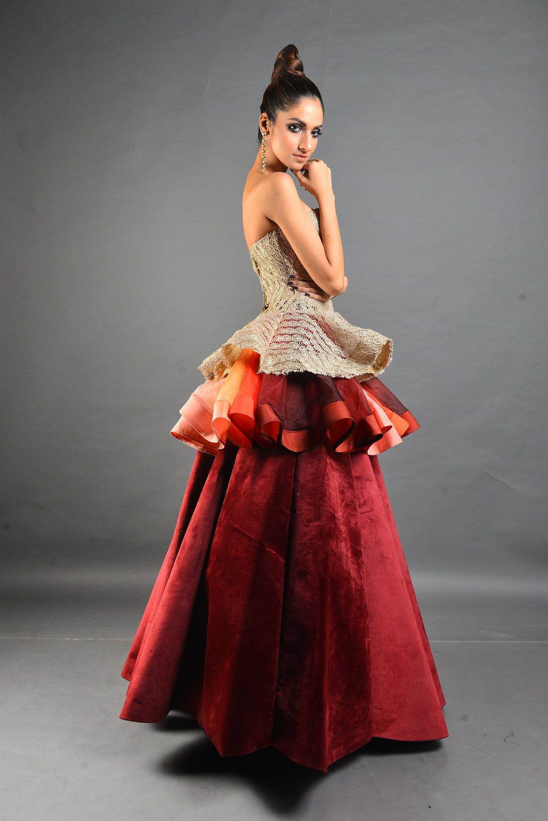 Silver Volcano Gown - Inspired Evening Dress