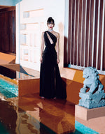 Load image into Gallery viewer, Black Cut Out Gown
